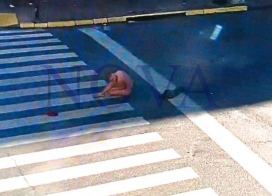 El hombre protestaba por la cuarentena. (Foto: NOVA)