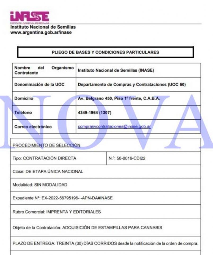 El listado de los oferentes. (Foto: NOVA)