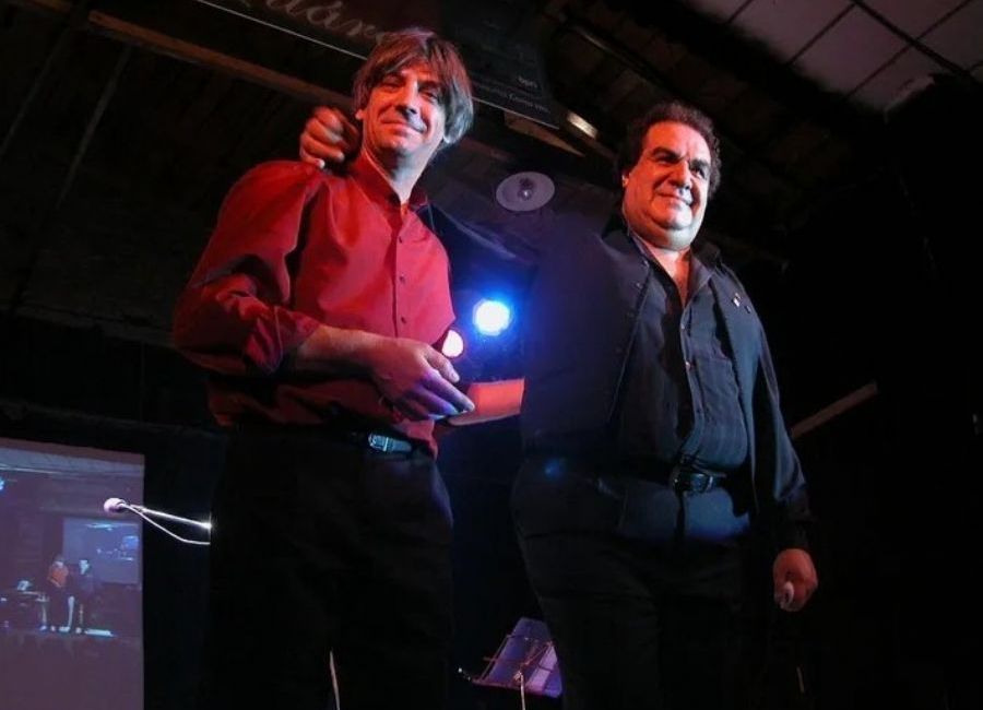 Enrique Nicolás junto al maestro Rubén Juárez con quien compartió escenario y grabaciones
